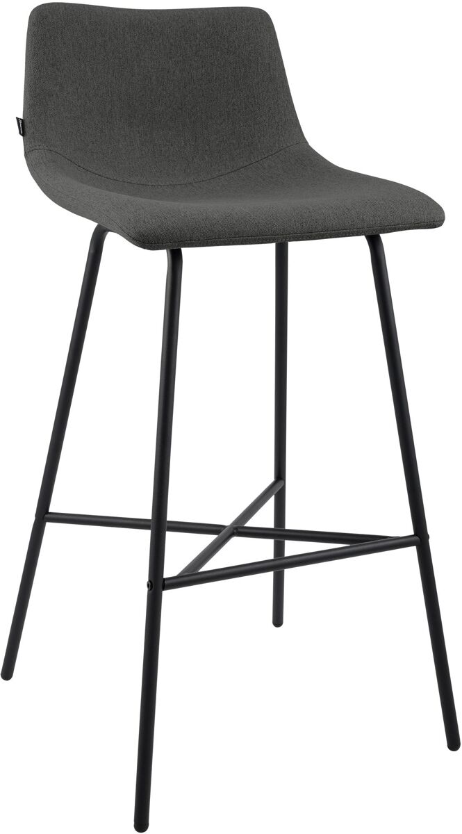 Taburete de bar altona tela gris oscuro 49x44x98 cm