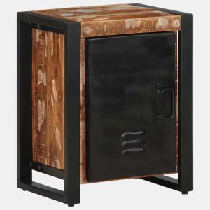 Mesa De Cabeceira - Mesinha De Cabeceira multicor 40x30x51cm madeira maciça recuperada