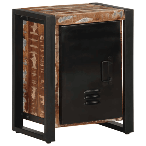 Mesa De Cabeceira - Mesinha De Cabeceira multicor 40x30x51cm madeira maciça recuperada Mesa De Cabeceira - Mesinha De Cabeceira multicor 40x30x51cm madeira maciça recuperada
