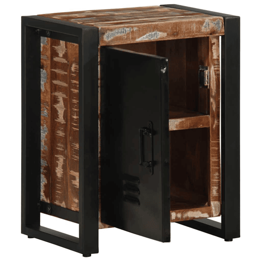 Mesa De Cabeceira - Mesinha De Cabeceira multicor 40x30x51cm madeira maciça recuperada Mesa De Cabeceira - Mesinha De Cabeceira multicor 40x30x51cm madeira maciça recuperada