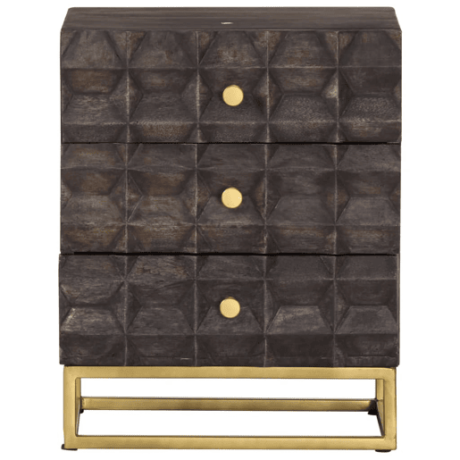 Mesa De Cabeceira - Mesinha De Cabeceira 40x30x50 cm madeira de mangueira maciça preto