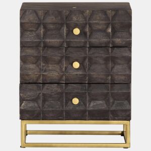 Mesa De Cabeceira - Mesinha De Cabeceira 40x30x50 cm madeira de mangueira maciça preto
