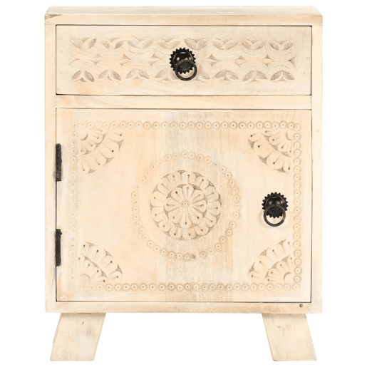 Mesa De Cabeceira - Mesinha De Cabeceira 40x30x50 cm madeira de mangueira maciça Mesa De Cabeceira - Mesinha De Cabeceira 40x30x50 cm madeira de mangueira maciça