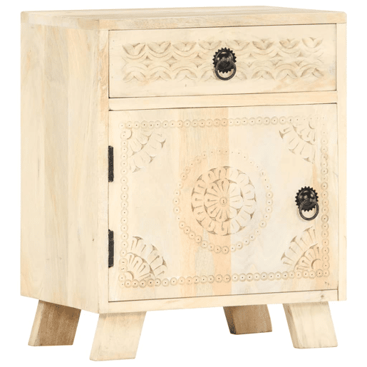 Mesa De Cabeceira - Mesinha De Cabeceira 40x30x50 cm madeira de mangueira maciça Mesa De Cabeceira - Mesinha De Cabeceira 40x30x50 cm madeira de mangueira maciça