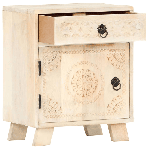 Mesa De Cabeceira - Mesinha De Cabeceira 40x30x50 cm madeira de mangueira maciça Mesa De Cabeceira - Mesinha De Cabeceira 40x30x50 cm madeira de mangueira maciça