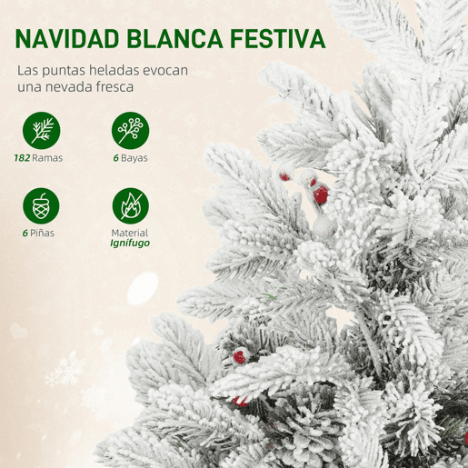 HOMCOM Árvore de Natal com 35 Luzes LED 60 cm Mini Árvore de Natal Artificial com 182 Ramos com Neve Pinhas Bagas e Base de Saco de Juta Decoração de Natal de Mesa para Casa Escritório Verde HOMCOM Árvore de Natal com 35 Luzes LED 60 cm Mini Árvore de Natal Artificial com 182 Ramos com Neve Pinhas Bagas e Base de Saco de Juta Decoração de Natal de Mesa para Casa Escritório Verde