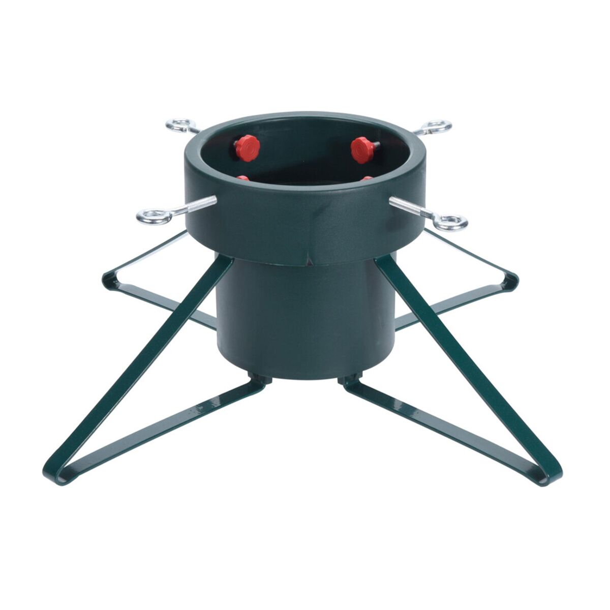 Well home soporte para árbol de navidad verde con patas metálicas y depósito de agua - 21,6x57x57cm