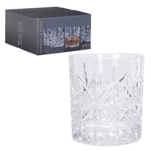Conjunto de 4 Copos de Vidro com Capacidade de 230 ml Ø8x7,5cm