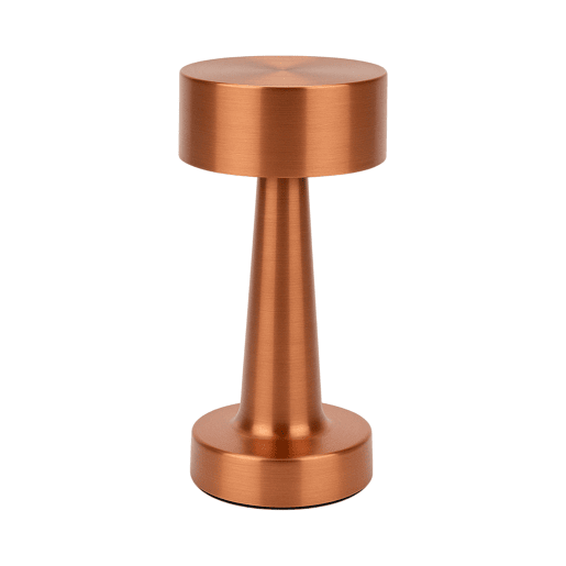Candeeiro de mesa recarregável Well Home em cobre com 16 luzes LED e 3 modos de iluminação Ø20,9x8,9cm