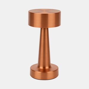 Candeeiro de mesa recarregável Well Home em cobre com 16 luzes LED e 3 modos de iluminação Ø20,9x8,9cm
