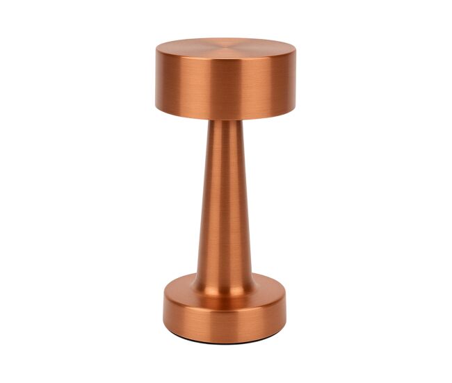 Well home lámpara de mesa color cobre recargable con 16 luces led y 3 modos de iluminación ø20,9x8,9cm