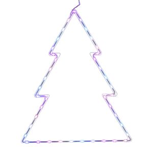 Iluminação para árvore de Natal Well Home com 41 luzes LED RGB com controlador 60x48x0,6 cm