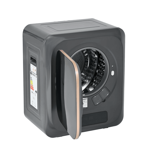 Máquinas de secar roupa mini 4 kg evacuação,montagem em parede,energética G,cinza