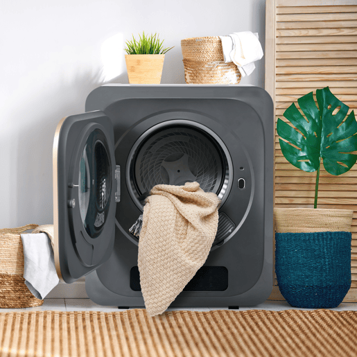Máquinas de secar roupa mini 4 kg evacuação,montagem em parede,energética G,cinza