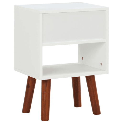 Mesa De Cabeceira - Mesinha De Cabeceira em madeira de acácia maciça 40x30x57 cm