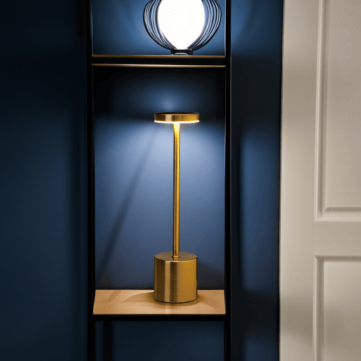Candeeiro de mesa Well Home Gold com 24 luzes LED branco quente com 3 modos de iluminação Ø34,2x8cm