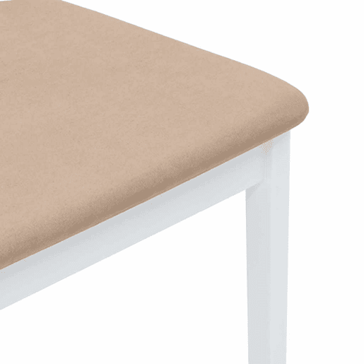 vidaXL Cadeiras de jantar com almofadões 2 pcs madeira maciça branco