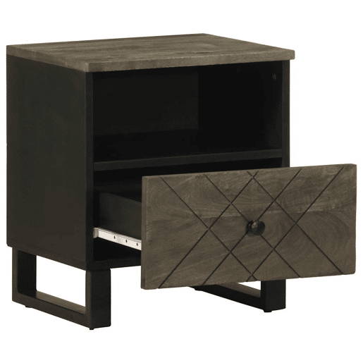 Mesa De Cabeceira - Mesinha De Cabeceira 40x33x46 cm madeira de mangueira maciça preto