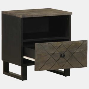 Mesa De Cabeceira - Mesinha De Cabeceira 40x33x46 cm madeira de mangueira maciça preto