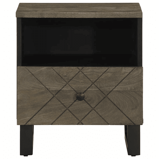 Mesa De Cabeceira - Mesinha De Cabeceira 40x33x46 cm madeira de mangueira maciça preto