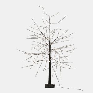 Árvore decorativa Well Home com 600 LEDs brancos quentes - 150 cm de altura