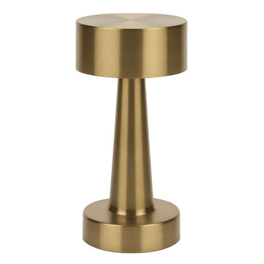 Candeeiro de mesa recarregável Well Home Gold com 16 luzes LED e 3 modos de iluminação Ø20,9x8,9cm