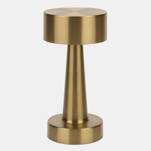 Candeeiro de mesa recarregável Well Home Gold com 16 luzes LED e 3 modos de iluminação Ø20,9x8,9cm