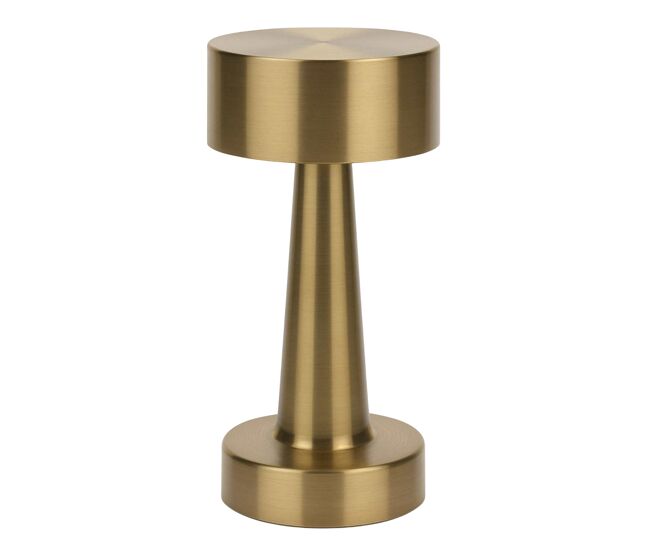 Well home lámpara de mesa color oro recargable con 16 luces led y 3 modos de iluminación ø20,9x8,9cm