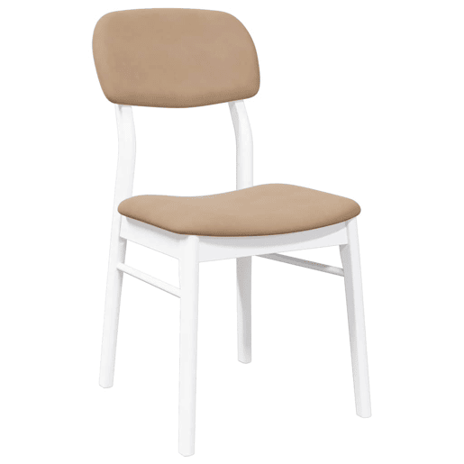 vidaXL Cadeiras de jantar com almofadões 2 pcs madeira maciça branco