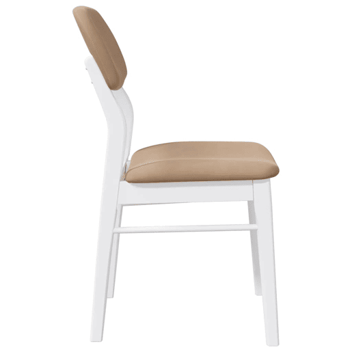 vidaXL Cadeiras de jantar com almofadões 2 pcs madeira maciça branco