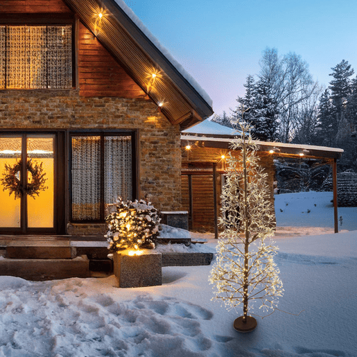 Árvore de Natal Well Home com 1600 LEDs Branco Quente 150cm