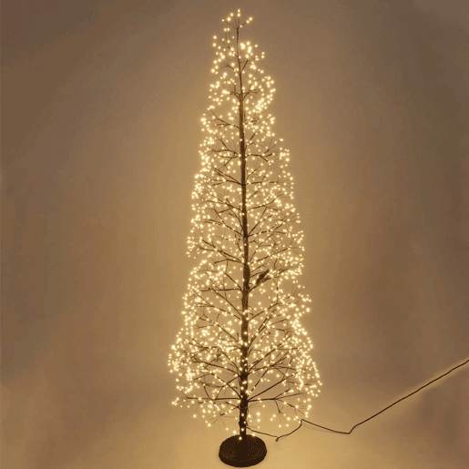 Árvore de Natal Well Home com 1600 LEDs Branco Quente 150cm