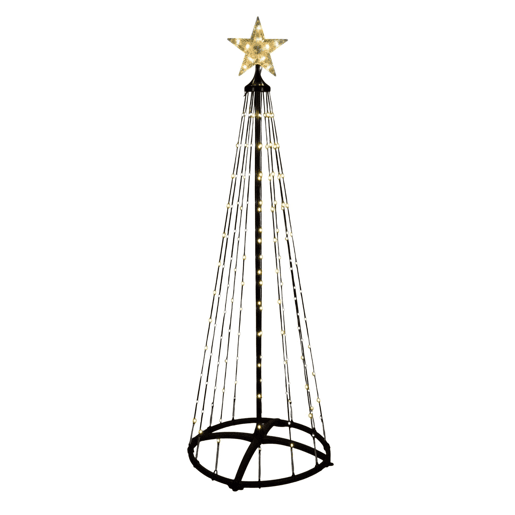 Árvore de Natal Well Home com 370 luzes LED brancas quentes - 210 cm