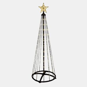 Árvore de Natal Well Home com 370 luzes LED brancas quentes - 210 cm