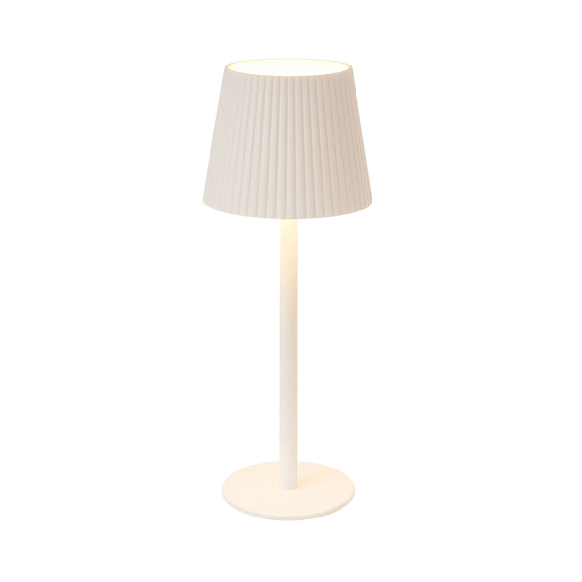 Well home lámpara de mesa blanca led recargable con 32 luces blancas cálidas y 4 niveles de brillo ø36,2x10,5cm