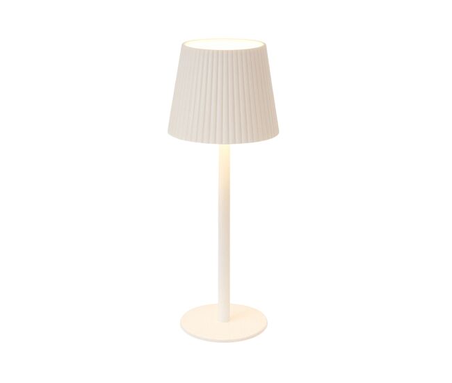 Well home lámpara de mesa blanca led recargable con 32 luces blancas cálidas y 4 niveles de brillo ø36,2x10,5cm