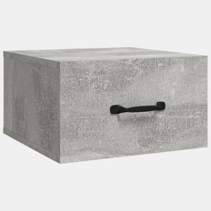 Mesa De Cabeceira De Parede Mesinha De Cabeceira - 35x35x20 cm cinzento cimento