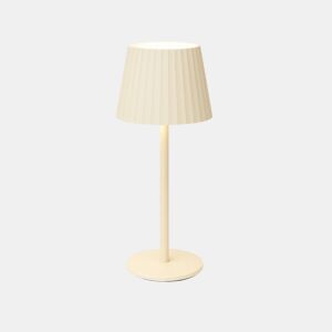Luminária de mesa LED recarregável Well Home creme com 24 luzes brancas quentes e 3 nÃveis de brilho Ø27,5x9cm