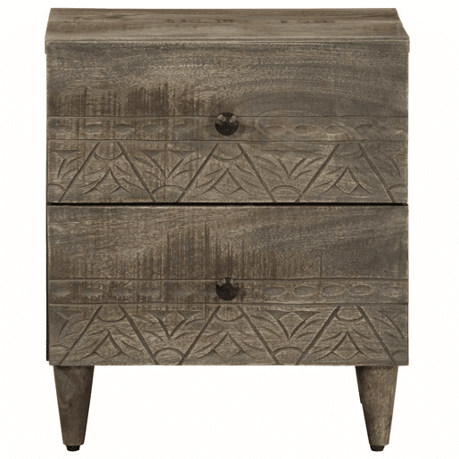 Lote de 2 Mesas De Cabeceira - Mesinhas De Cabeceira cinzento claro 40x33x46 cm