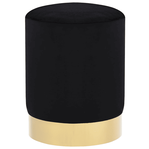 vidaXL Banco 28 x 36 cm veludo preto e dourado vidaXL Banco 28 x 36 cm veludo preto e dourado