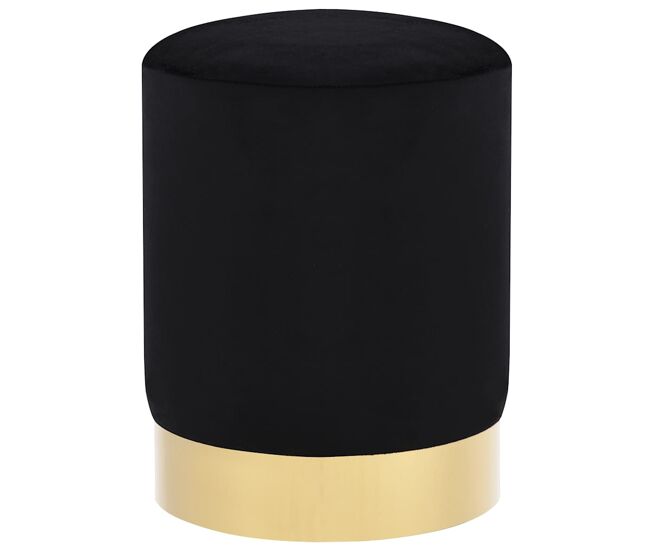 Vidaxl taburete de terciopelo 28 x 36 cm negro y dorado