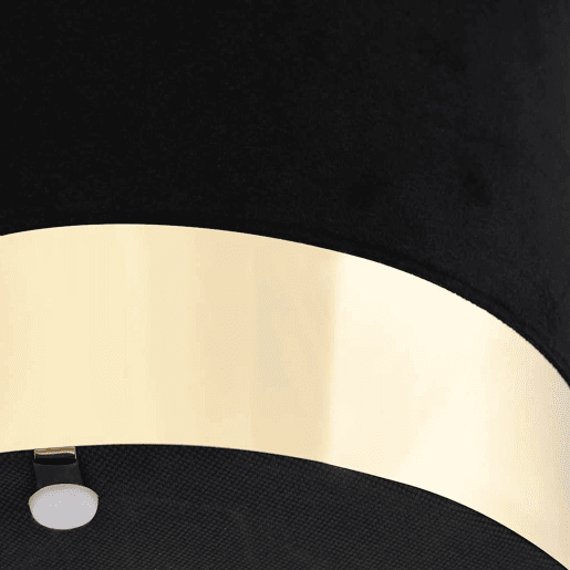 vidaXL Banco 28 x 36 cm veludo preto e dourado vidaXL Banco 28 x 36 cm veludo preto e dourado