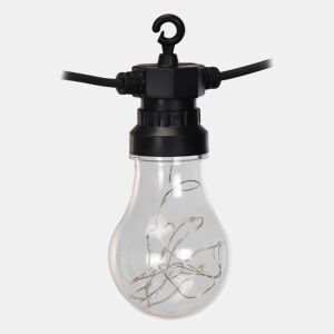 Cordão de 10 luzes LED em branco quente 15x450x6cm