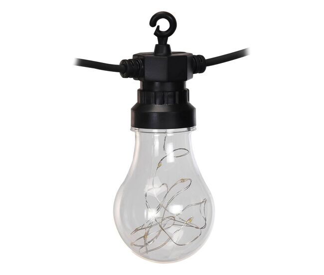 Guirnalda de luz 10 led en blanco cálido 15x450x6cm