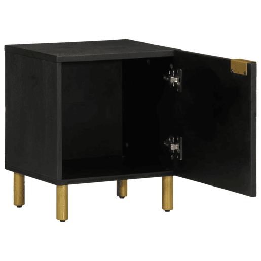 Mesa De Cabeceira - Mesinha De Cabeceira 40x33x46 cm madeira de mangueira maciça preto