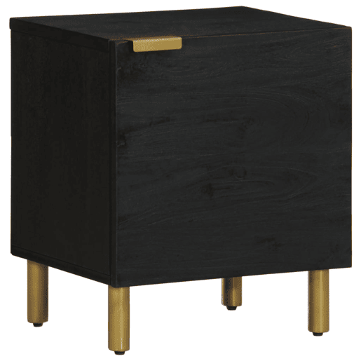 Mesa De Cabeceira - Mesinha De Cabeceira 40x33x46 cm madeira de mangueira maciça preto