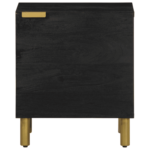 Mesa De Cabeceira - Mesinha De Cabeceira 40x33x46 cm madeira de mangueira maciça preto