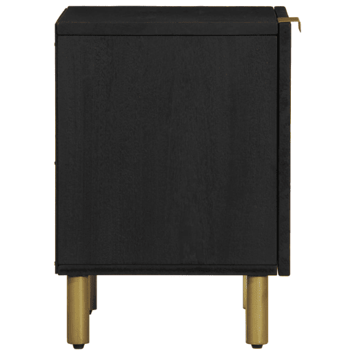 Mesa De Cabeceira - Mesinha De Cabeceira 40x33x46 cm madeira de mangueira maciça preto