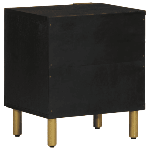 Mesa De Cabeceira - Mesinha De Cabeceira 40x33x46 cm madeira de mangueira maciça preto