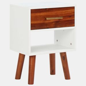 Lote de 2 Mesas De Cabeceira - Mesinhas De Cabeceira 40x30x57 cm madeira de acácia maciça